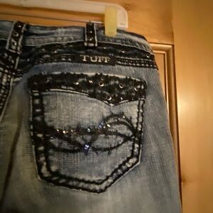 cowgirl tuff black bling 33x37